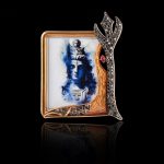 Black Diamond & Ruby Shiva Brooch