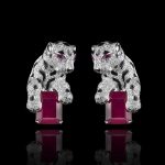Ruby panther studs