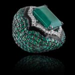 Emerald & diamond ring