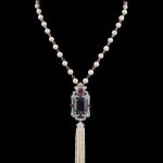 Blue topaz & ruby pendant