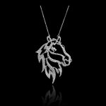 Diamond Horse Pendant