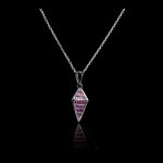 Ruby baguette kite pendant