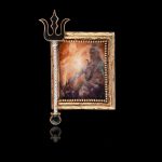 Diamond Trishul Brooch