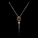 Diamond trishul pendant