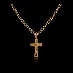 Gold cross pendant