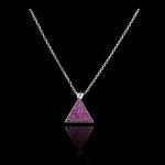 Ruby triangle pendant