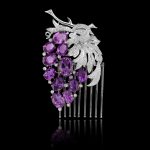 Amethyst & Diamond Haircomb
