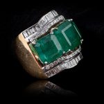 Diamond & emerald ring