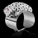 Diamond Panther Cuff 14kt