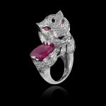 Ruby panther ring