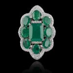 Diamond & emerald ring