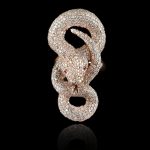 Champagne diamond snake ring