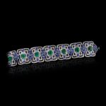 Emerald,Tanzanite & Diamond Bracelet
