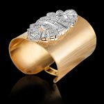 Diamond Art-Deco Cuff 18kt