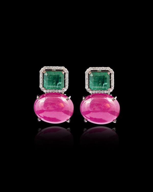 Ruby Cabs Emerald Earrings