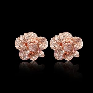 Champagne Flower Studs-2