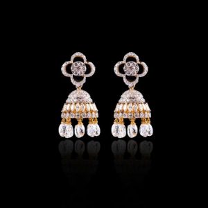 Diamond Rose Cut Jhumkas