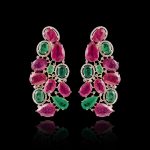 Ruby Emerald Earrings
